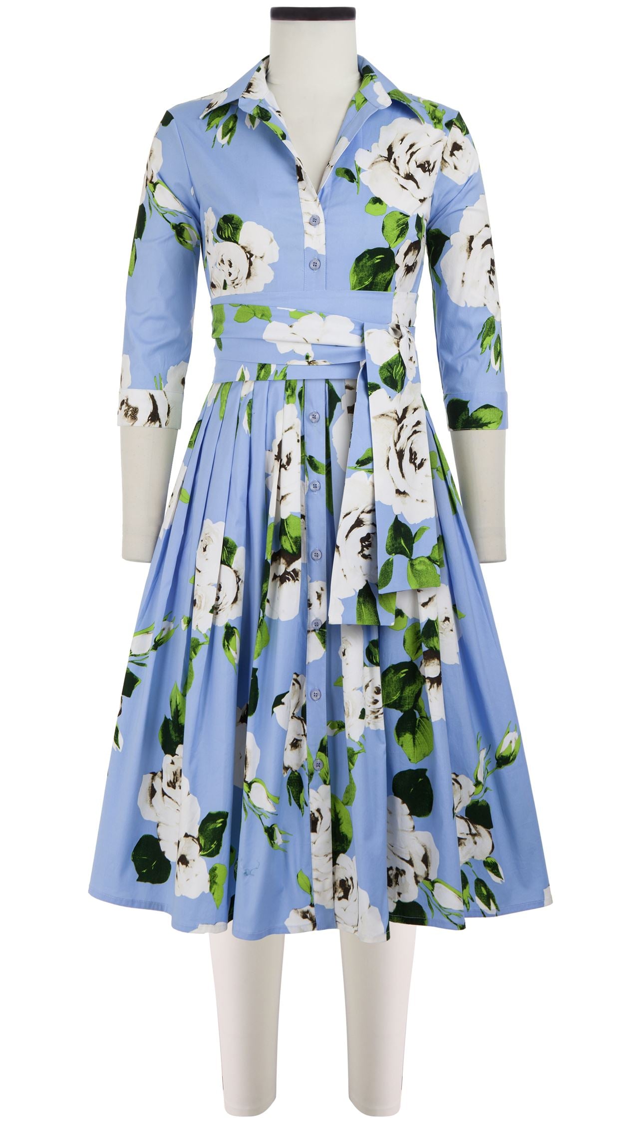 ワンピース SAMANTHA SUNG SS25 Dresses (ASTER SAFARI COBALT BLUE) Samantha Sung Aster Botanical Dress | Avalon Clothing Company