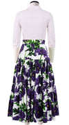 Emma Skirt Midi Plus Length Cotton Stretch (Anemon Naples All Over)