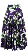 Emma Skirt Midi Plus Length Cotton Stretch (Anemon Naples All Over)