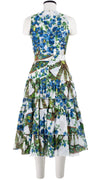 Preen Dress Crew Neck Sleeveless Midi Length Cotton Musola (Antique Wheel All Over)