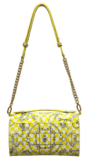 Aria Shoulder Cross Bag_LV Checkers_White Lemon Yellow