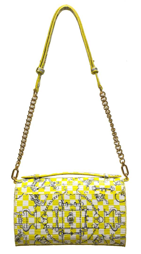 Aria Shoulder Cross Bag_LV Checkers_White Lemon Yellow