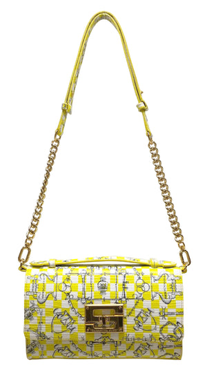 Aria Shoulder Cross Bag_LV Checkers_White Lemon Yellow