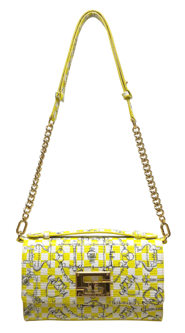 Aria Shoulder Cross Bag_LV Checkers_White Lemon Yellow