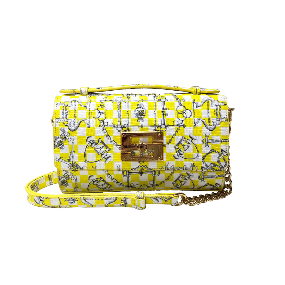 Aria Shoulder Cross Bag_LV Checkers_White Lemon Yellow