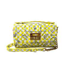 Aria Shoulder Cross Bag_LV Checkers_White Lemon Yellow