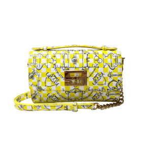 Aria Shoulder Cross Bag_LV Checkers_White Lemon Yellow