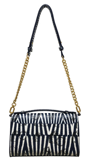 Aria Shoulder Cross Bag_Saddle Chain M_Indigo