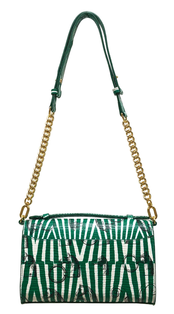 Aria Shoulder Cross Bag_Saddle Chain M_Jade