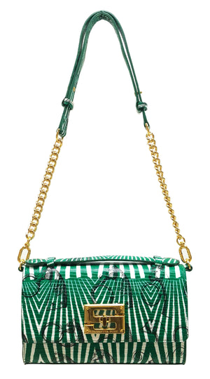Aria Shoulder Cross Bag_Saddle Chain M_Jade