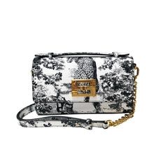 Aria Shoulder Cross Bag_Safari Toile White_White Black