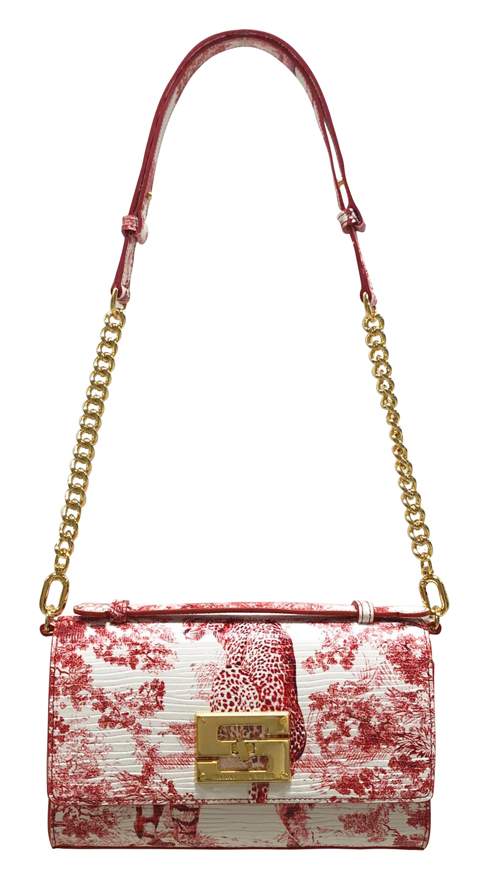 Aria Shoulder Cross Bag_Safari Toile White_White Red