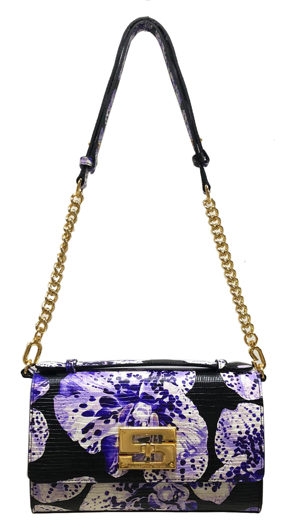 Aria Shoulder Cross Bag_Speckled Orchid Ground_Black Purple