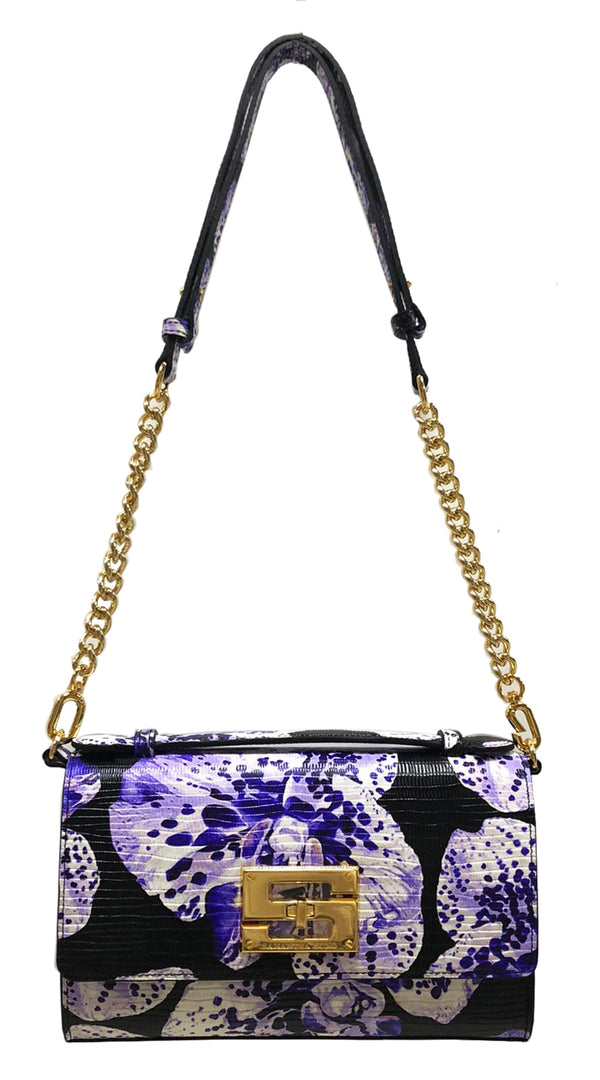 Aria Shoulder Cross Bag_Speckled Orchid Ground_Black Purple