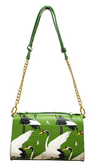 Aria Shoulder Cross Bag_White Crane Bright_Apple Green