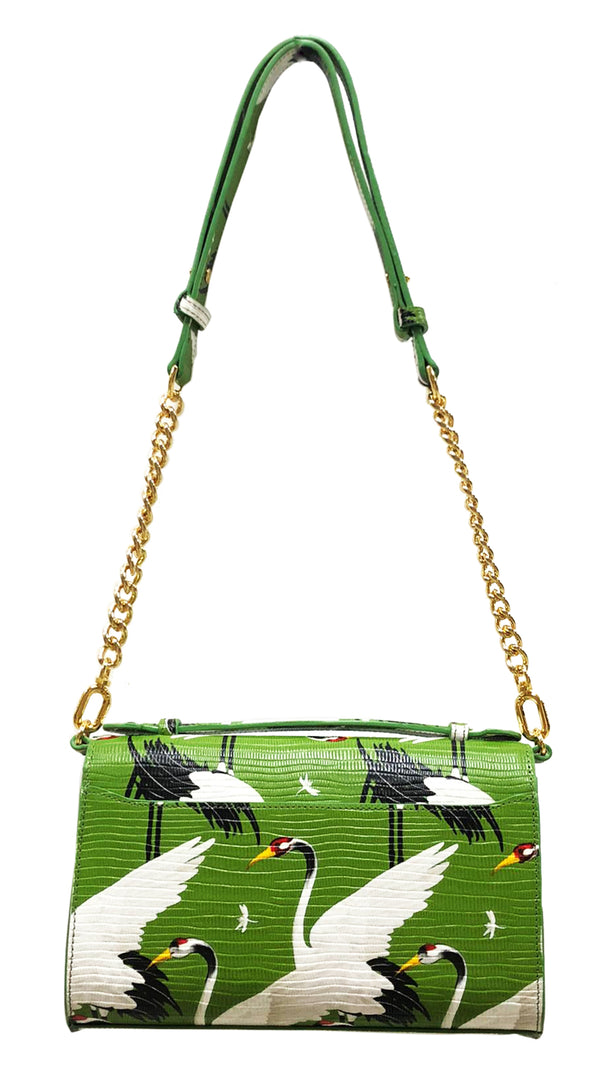 Aria Shoulder Cross Bag_White Crane Bright_Apple Green