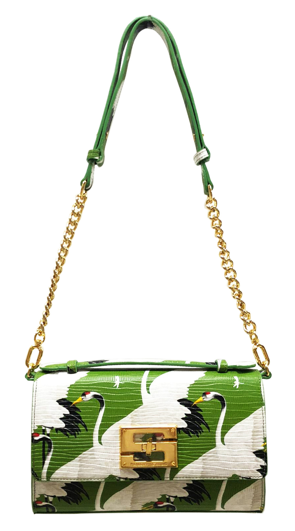 Aria Shoulder Cross Bag_White Crane Bright_Apple Green