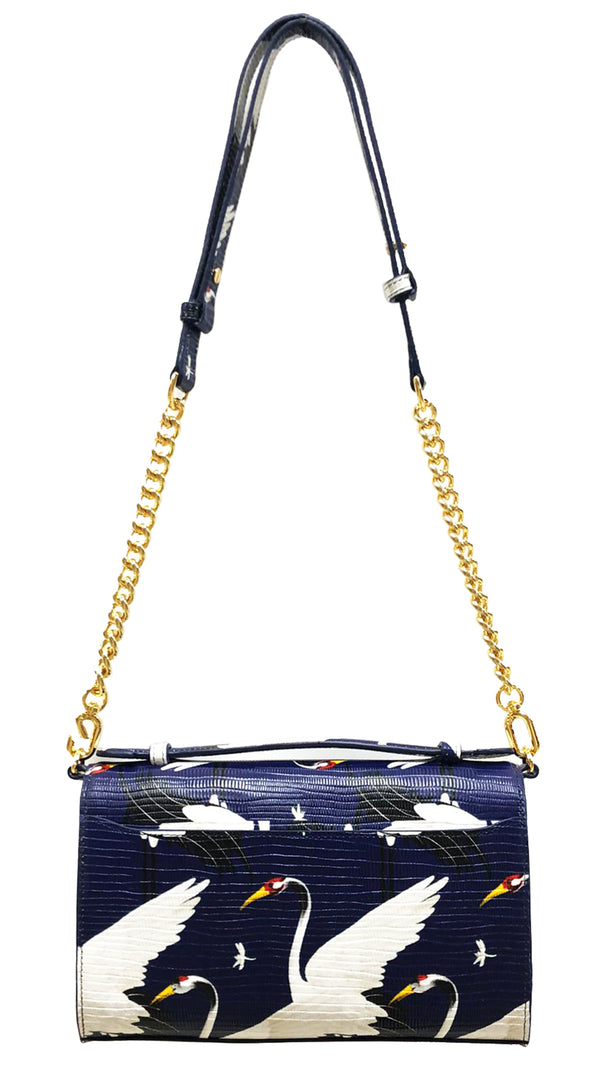 Aria Shoulder Cross Bag_White Crane Bright_Indigo