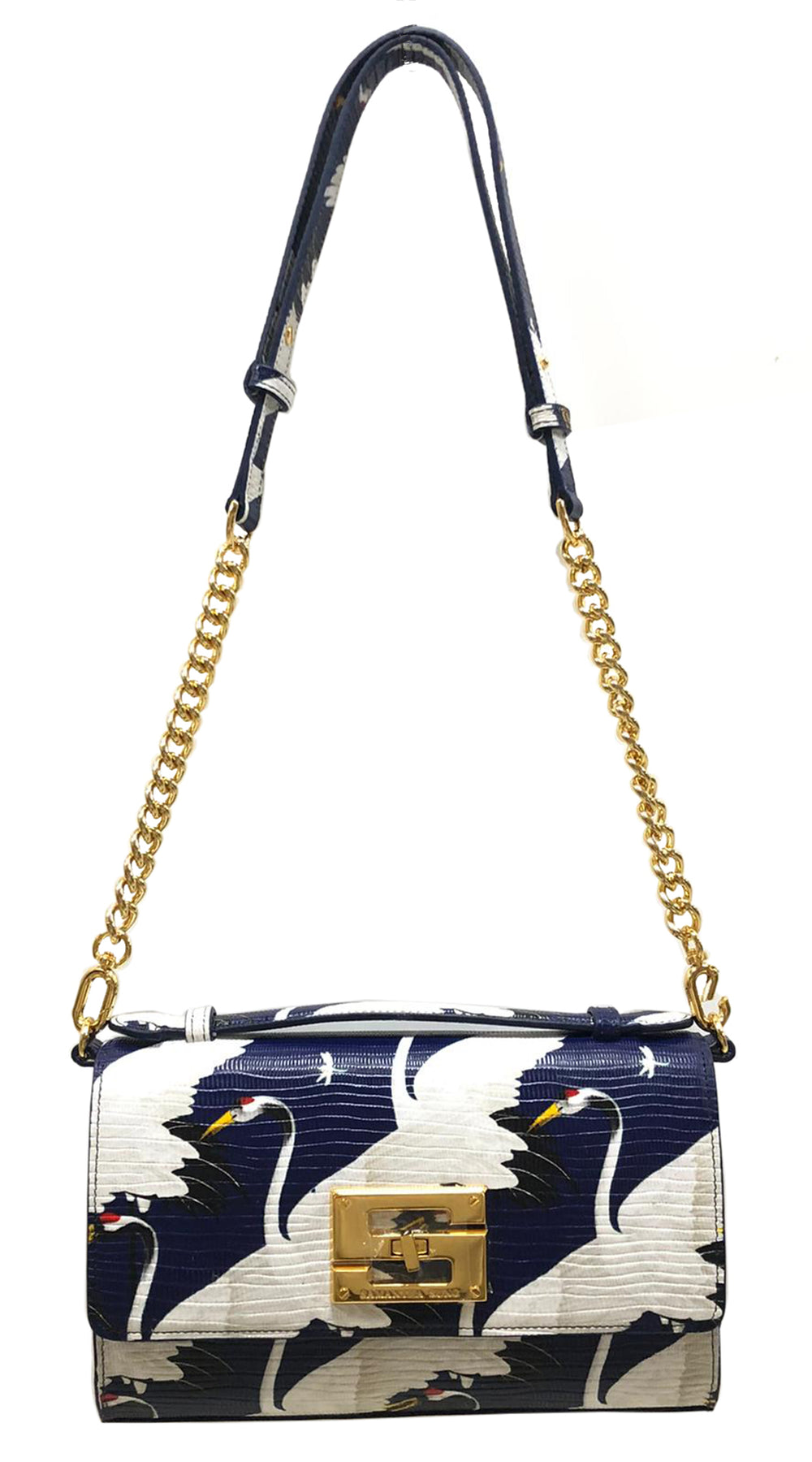 Aria Shoulder Cross Bag_White Crane Bright_Indigo