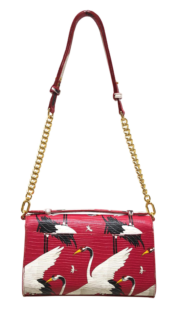 Aria Shoulder Cross Bag_White Crane Bright_Pomegranate