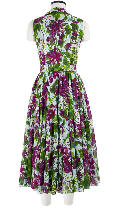 Aster Dress Shirt Collar Sleeveless Midi Length Cotton Musola (Bell Flower New)