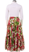 Emma Skirt Midi Plus Length Cotton Musola (Bell Flower New)