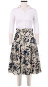 Zeller Skirt Long Length Silk GGT (Botanic New Small Ivory)