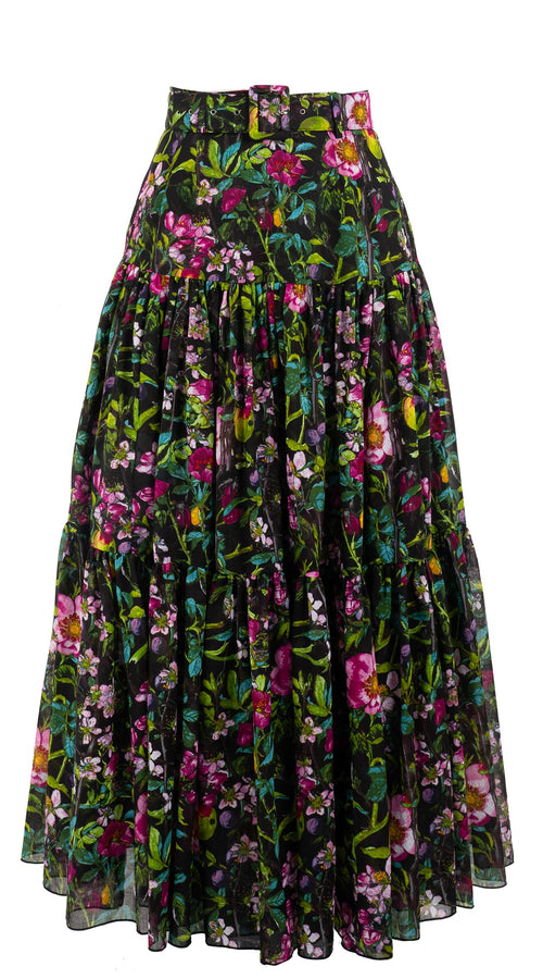 Emma Skirt Maxi Length Cotton Musola (Botanical Makintosh)
