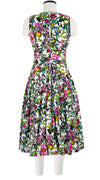 Florance Dress #2 Crew Neck Sleeveless Long Length Cotton Stretch (Botanical Makintosh)