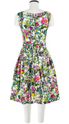 Rachel Dress Boat Neck Sleeveless Cotton Stretch (Botanical Makintosh)