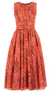 Aster Dress Crew Neck Sleeveless Midi Length Cotton Musola (Brushed Dots Small)
