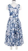 Vivien Dress #1 V Neck Sleeveless Midi Length Cotton Musola (Calligraphy Tree)