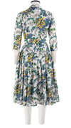 Audrey Dress #4 Shirt Collar 3/4 Sleeve Long Length Cotton Musola (Cambridge Poplin Bright)