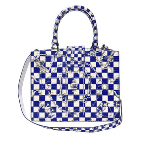 Cara Tote Medium_LV Checkers_White Cobalt Blue