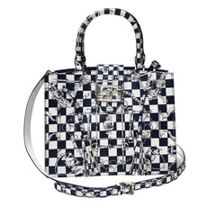 Cara Tote Medium_LV Checkers_White Indigo