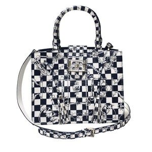 Cara Tote Medium_LV Checkers_White Indigo