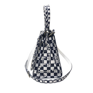 Cara Tote Medium_LV Checkers_White Indigo