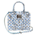 Cara Tote Medium_LV Checkers_White Sky Blue