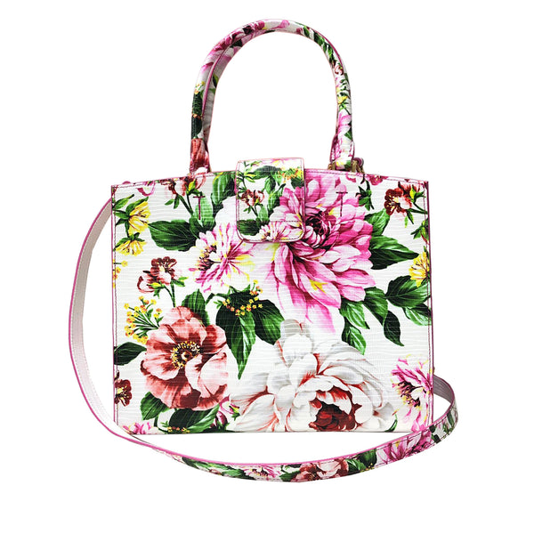 Cara Tote Medium_Los Cabos Flower_White Pink