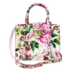 Cara Tote Medium_Los Cabos Flower_White Pink