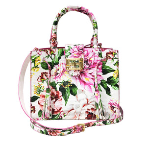 Cara Tote Medium_Los Cabos Flower_White Pink