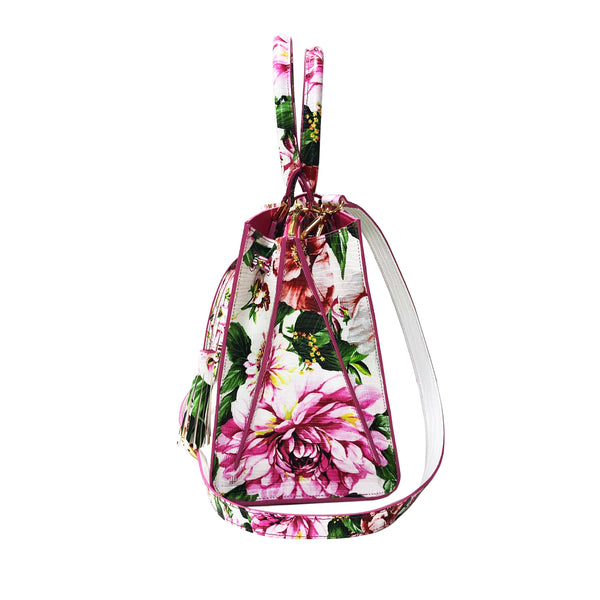 Cara Tote Medium_Los Cabos Flower_White Pink