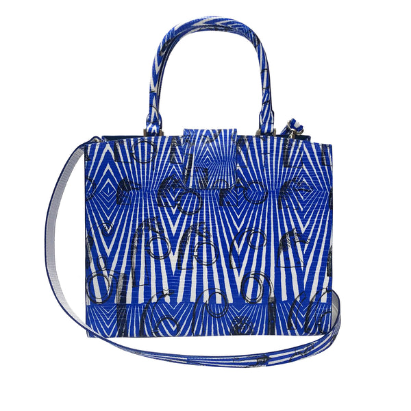 Cara Tote Medium_Saddle Chain M_Cobalt Blue