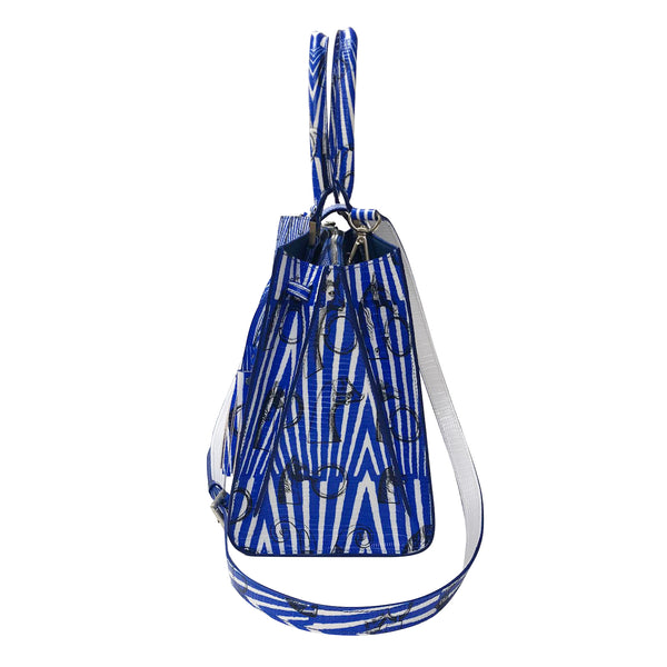 Cara Tote Medium_Saddle Chain M_Cobalt Blue