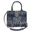 Cara Tote Medium_Saddle Chain M_Indigo
