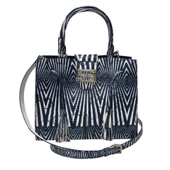 Cara Tote Medium_Saddle Chain M_Indigo