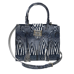 Cara Tote Medium_Saddle Chain M_Indigo