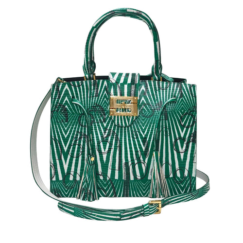 Cara Tote Medium_Saddle Chain M_Jade