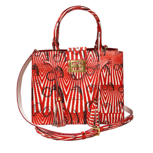Cara Tote Medium_Saddle Chain M_Orange