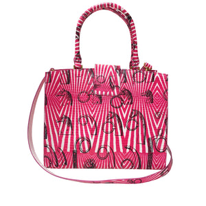 Cara Tote Medium_Saddle Chain M_Pink